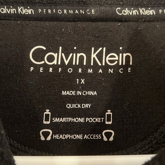 CALVIN Klein performance black 1x fleece zip up jacket - Picture 7 of 9